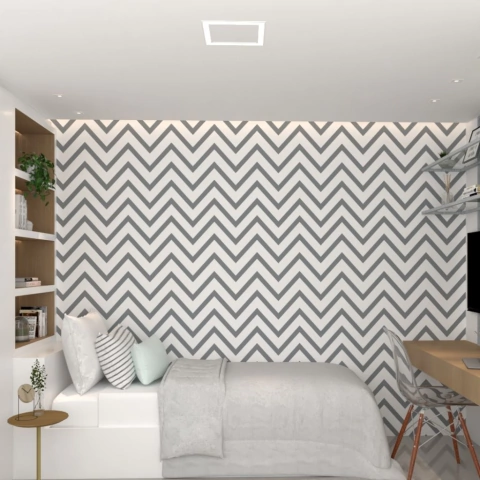 papel de parede zig zag cinza