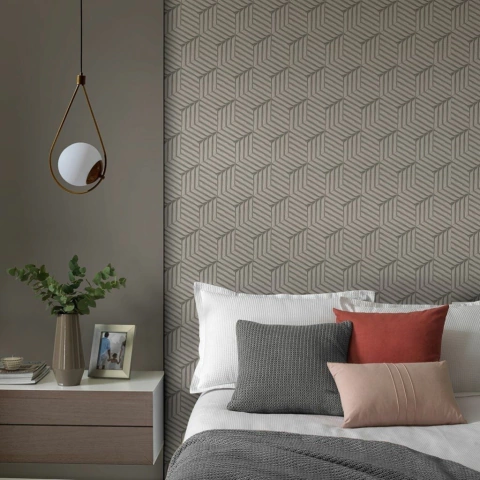 Tecido para Parede Geo Couro Areia