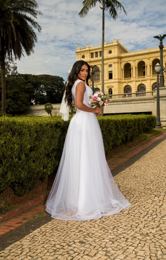 Vestido de Noiva Longo Minimalista Tule - REF6 na internet