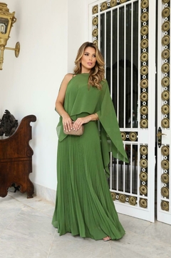 Imagem do Vestido de Festa Longo com Xale Removível em 6 Cores - REF50090