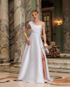 Vestido de Noiva Minimalista Zibeline Manga Nula - Branco REF 1204 - comprar online