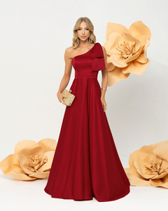 Vestido de Festa Longo Manga Nula Acetinado em 8 Cores - REF 1170 na internet