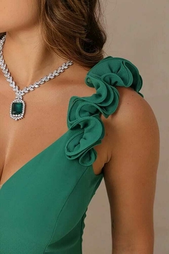 Vestido de Festa Longo Plissado em 6 Cores - REF18370 na internet
