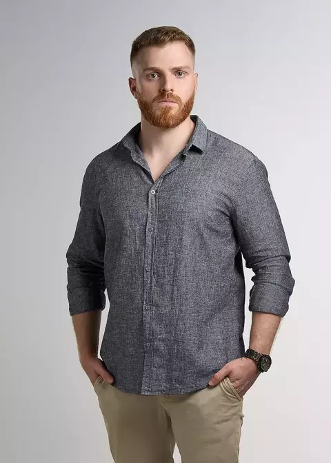 CAMISA LINHO IBIZA GRAFITE - comprar online