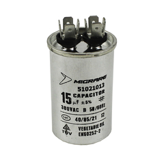Capacitor 15 UF 380V Al - 51021013  - Peça para ar condicionado Central - Qualipeças