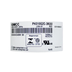 Compressor 24.000 Btu/h, 220/60/1F R22 Rotativo GMCC / Toshiba PH310G2C-3KUU - 180016  - Peça para ar condicionado - Qualipeças