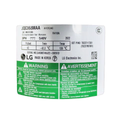 Motocompressor hermético para sistema de Ar Condicionado LG - TBZ37117301 na internet