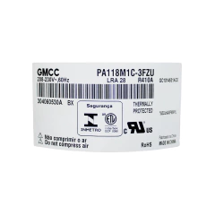 Compressor 12.000 Btu/h 220/60/1F R410A Rotativo GMCC / Toshiba PA118M1C-3FZU - 180004  - Peça para ar condicionado - Qualipeças