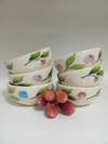 CUENCOS CON GUARDA DE FLORES AMOROSAS / BASE NATURAL Y FLORES EN COLORES SURTIDOS - NO TIENEN DRENAJE IDEAL VELAS / PRECIO X UNIDAD