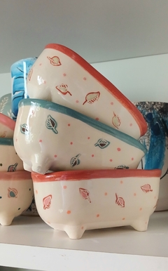 MACETAS BAÑADERITAS CON DISEÑO MUY HERMOSO Y DELICADO! PIEZAS ARTESANALES / TIENEN DRENAJE - PRECIO POR UNIDAD - comprar online