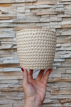 Imagen de lMACETA DISEÑO POCITOS / PIEZA ARTESANAL - TIENE DRENAJE / NO ICLUYE PLANTAS / PRECIO POR UNIDAD