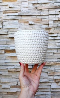 lMACETA DISEÑO POCITOS / PIEZA ARTESANAL - TIENE DRENAJE / NO ICLUYE PLANTAS / PRECIO POR UNIDAD en internet