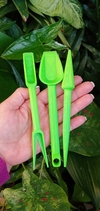 SETS DE HERRAMIENTAS 3D PARA JARDINERIA / 3 ELEMENTOS / ELECCION DE COLOR SEGUN DISPONIBILIDAD
