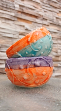 MACETAS CUENCOS FILIGRANA COMBINADAS - PIEZAS ARTESANALES / TIENEN DRENAJE - ELECION DE COLOR SEGUN DISPONIBILIDAD / PRECIO POR UNIDAD - comprar online