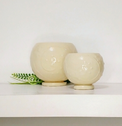 MACETAS BOCHA CON DISEÑOS ORGANICOS FILIGRANA / TIENEN DRENAJE / PIEZAS ARTESANALES / ELECCION DE DISEÑO SEGUN DISPONIBILIDAD / PRECIO POR UN