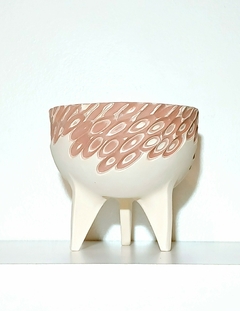 MACETAS CON PATITAS Y DISEÑO DEVASTADO EN TONOS TIERRA PRECIOSOS! / NO INCLUYEN PLANTAS / TIENEN DRENAJE / ELECCION SEGUN DISPONIBILIDAD - Alquimia Botanica de Autor