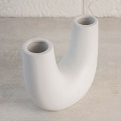 FLORERO CERAMICA DOBLE BOCA - comprar online