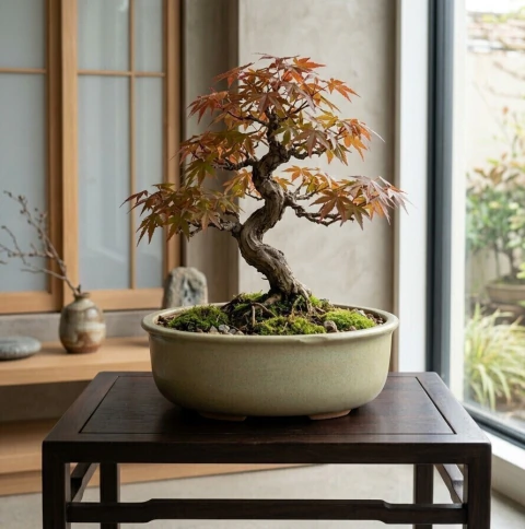 MACETA BONSAI CERAMICA GRES OVALADA