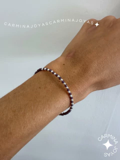 PULSERA PLATA Y CRISTALES CHECOS - comprar online