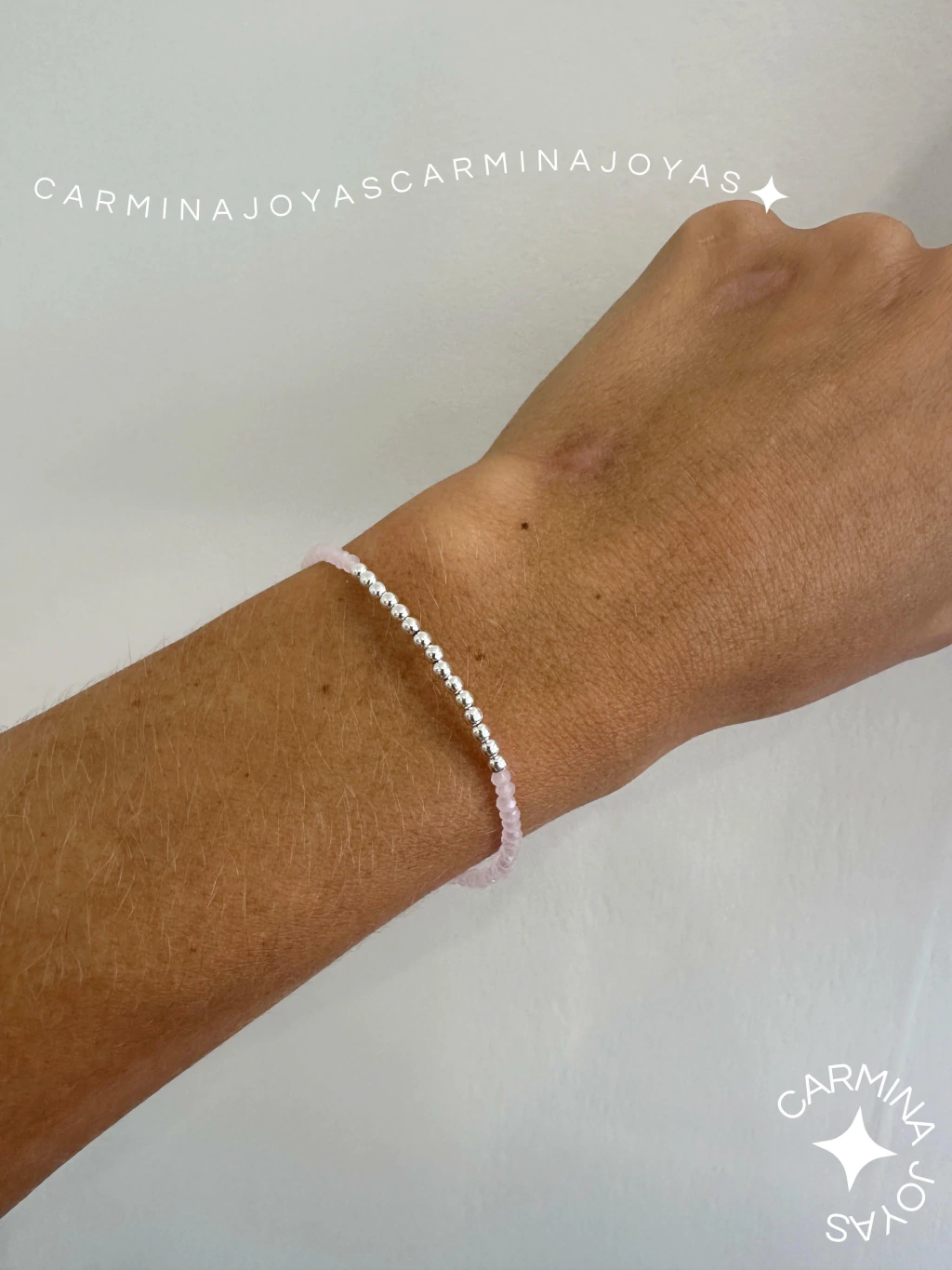 PULSERA PLATA Y CRISTALES CHECOS