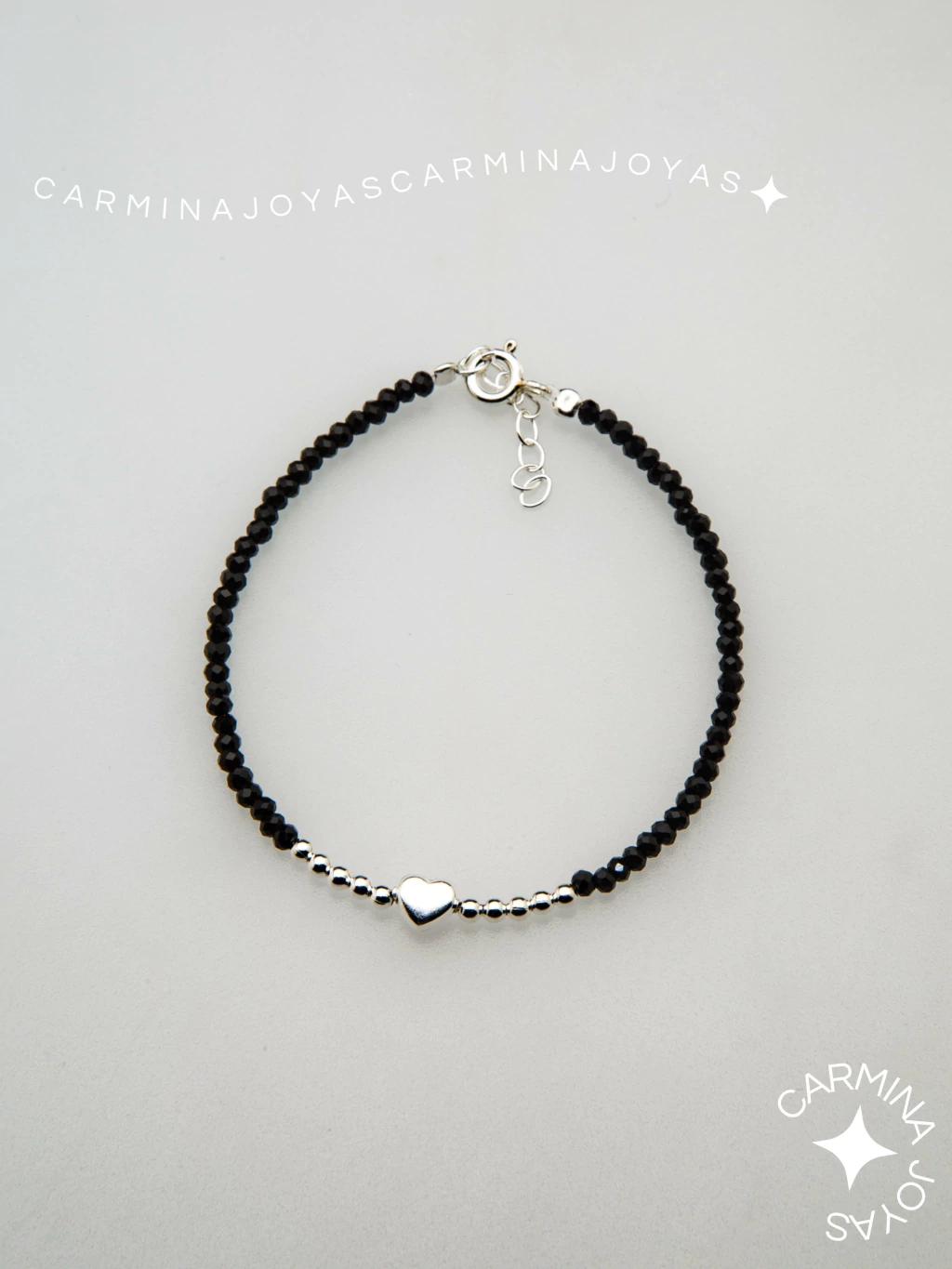 PULSERA PLATA Y CRISTALES CHECOS