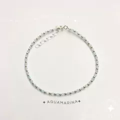 PULSERA PLATA Y AGUAMARINA