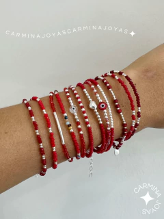 PULSERA PLATA Y CRISTALES CHECOS - comprar online