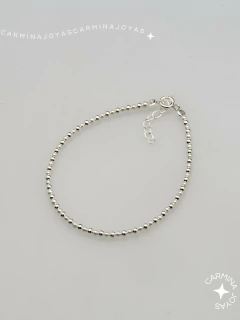PULSERA PLATA 925 BOLITAS Y PERLAS