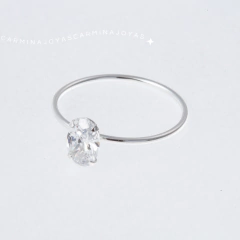 ANILLO PLATA Y CUBIC