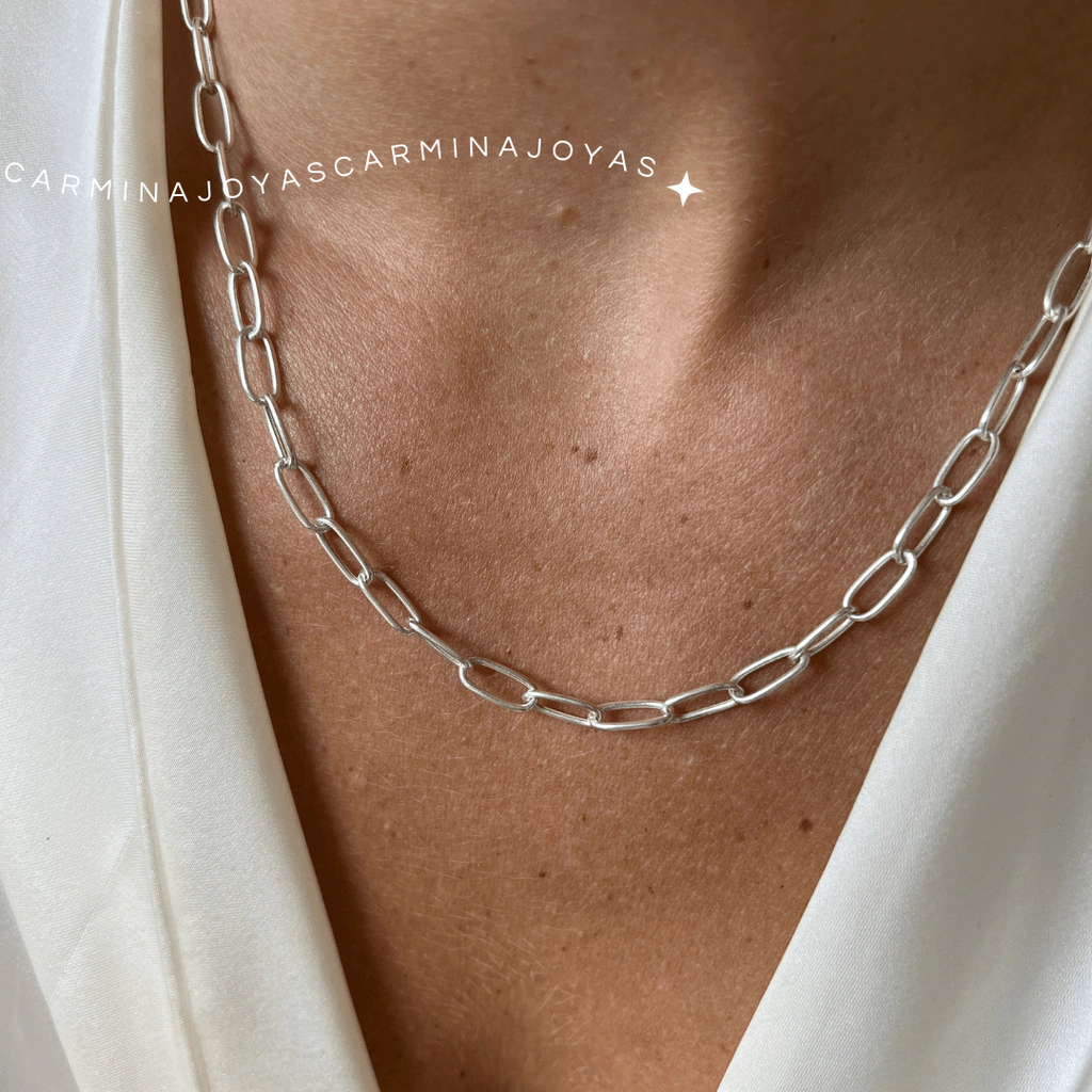 CADENA PLATA 925 ESLABÓN FORCET PEQUEÑO