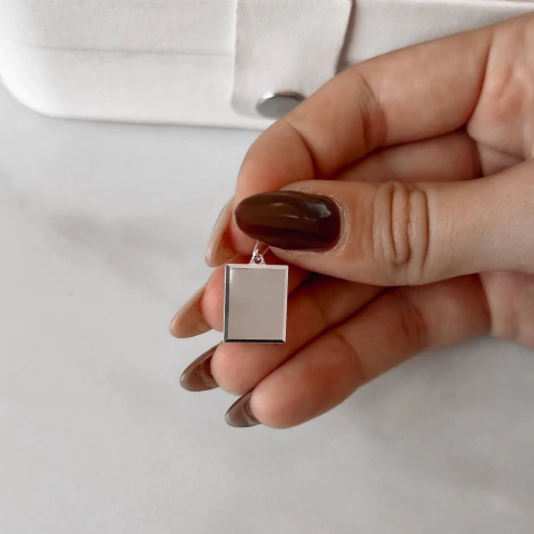 Pingente de Prata Placa Lisa - comprar online