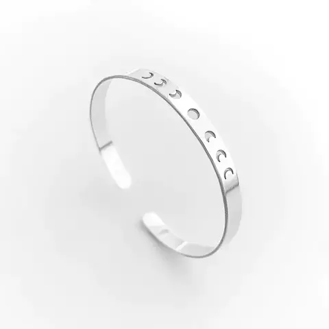 Bracelete de Prata Fases da Lua