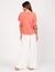 Conjunto Blusa Transpassada Coral e Calça Kimono Off - comprar online
