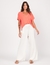 Conjunto Blusa Transpassada Coral e Calça Kimono Off - FRIGA 