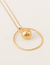 Colar Esfera e Aro Dourado