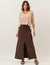 Conjunto Blusa Eva Bege e Saia Midi Portinari Marrom na internet