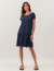 VESTIDO CURTO MANUELA AZUL MARINHO na internet