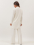 Trijunto Cardigan Barbara Off White com Regata Fendas Off White e Calça Panama Off White - FRIGA 