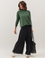 Conjunto Blusa Gola boba Verde Militar e Calça Pantalona Vera