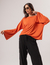 Conjunto Blusa Amelie Terracota e Calça Pantalona Kimono Preta - comprar online