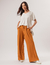 Conjunto Blusa Maria Off White e Calça Kimono Caramelo