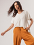 Conjunto Blusa Maria Off White e Calça Kimono Caramelo - comprar online