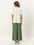 Conjunto Blusa Maria Off White e Saia Portinari Verde Militar - FRIGA 