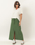 Conjunto Blusa Maria Off White e Saia Portinari Verde Militar - comprar online