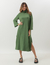 VESTIDO LONGO ESTELA VERDE MILITAR - loja online