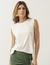 BLUSA REGATA FENDAS OFF WHITE - FRIGA 