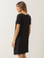 VESTIDO CURTO COM BOLSO PRETO - FRIGA 