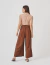 Imagem do Calça Pantalona Cropped Vera em Malha Canelada Marrom