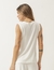 BLUSA REGATA FENDAS OFF WHITE - loja online