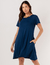 VESTIDO CURTO COM BOLSO MARINHO